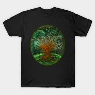 The Tree Of Life Pastel Drawing In Ellipse T-Shirt